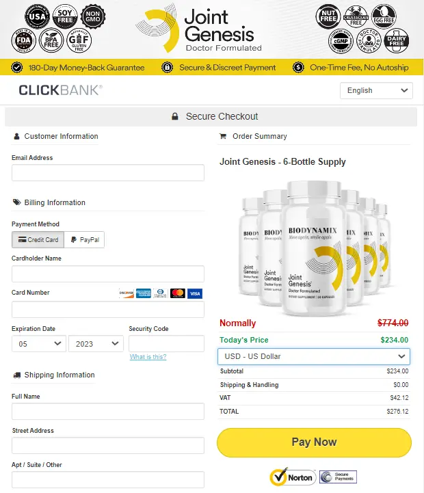 Joint Genesis payment gateway